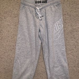Light gray Nike sweat pants